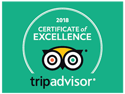 Trip Advisor 2018 certificate of excellence